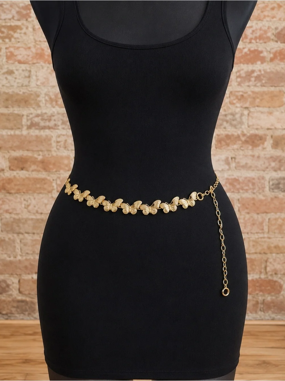 Gold Butterfly Chain Waist Belt - Women Accessories